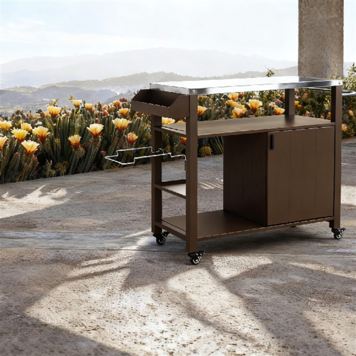 Outdoor Grill Cart with Storage